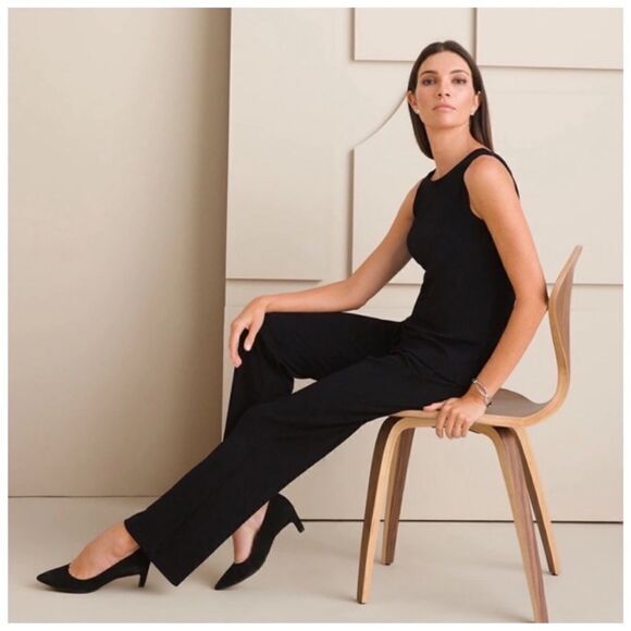 Chico's Pants - Chico’s Travelers Classic No Tummy Fluid Knit High Rise Pants Black Sz XL